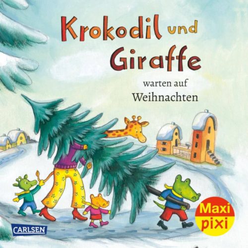 Krokodil und Giraffe warten auf Weihnachten